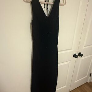 Vintage Betsy & Adam Elegant Black Evening Dress